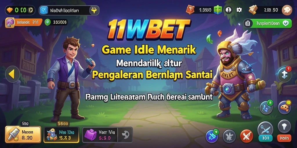 Screenshot gameplay 11WBET yang menunjukkan kemajuan dalam permainan Idle.