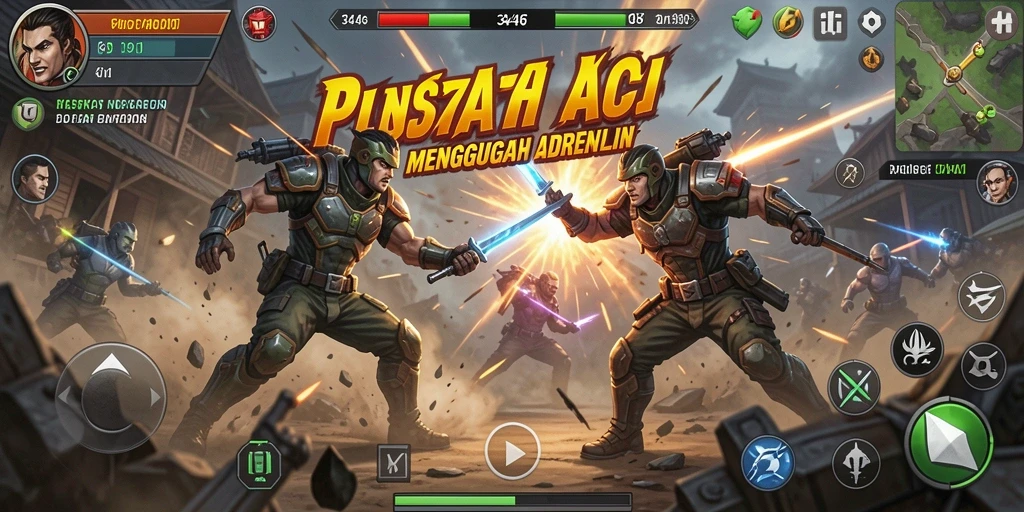 Screenshot gameplay seru dari 3446 menampilkan aksi mendebarkan.