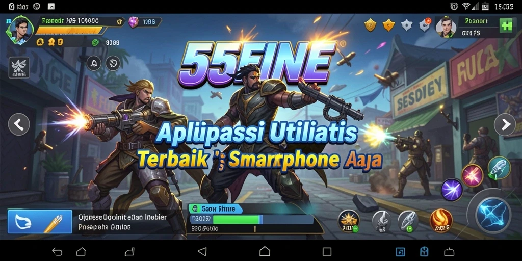 Screenshot utama 55FIVE menampilkan antarmuka aplikasi yang intuitif.
