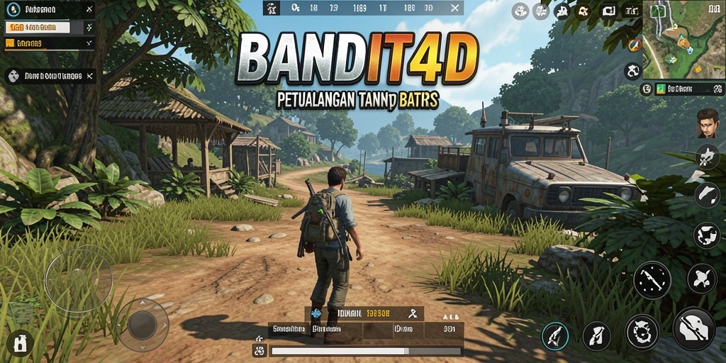 Screenshot gameplay BANDIT4D menampilkan kebebasan menjelajahi dunia terbuka.