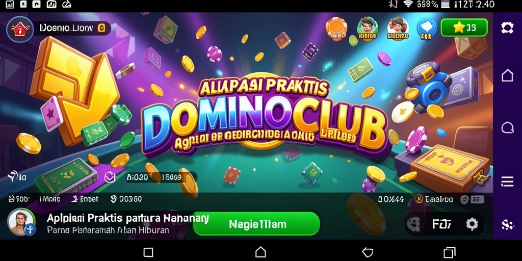 Tangkapan layar utama menampilkan pemain seru bermain DOMINOCLUB.