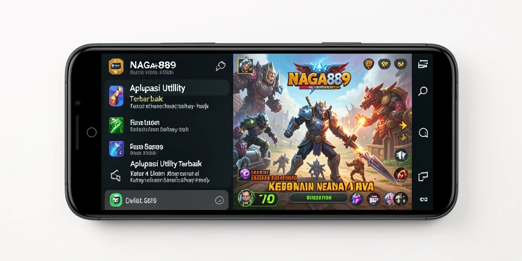 Tampilan antarmuka intuitif aplikasi NAGA889 untuk kebutuhan Utility.