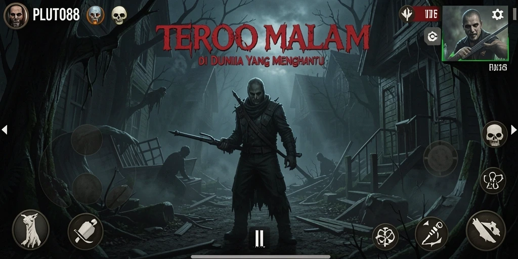 Tampilan gameplay PLUTO88 yang mencekam dan misterius.