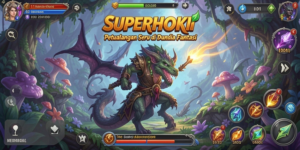 Gameplay SUPERHOKI yang penuh aksi dan eksplorasi