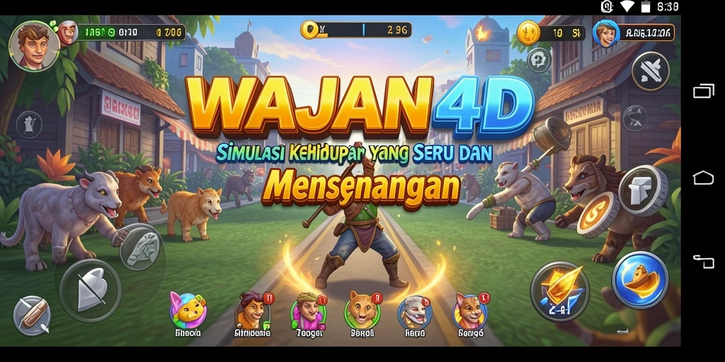 Tampilan gameplay yang menarik dari WAJAN4D.
